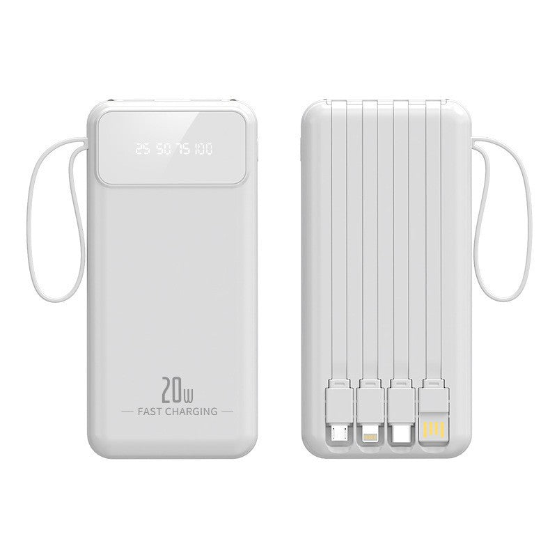 Powerbank with multifunctional charging cables and digital charging display Stornfield