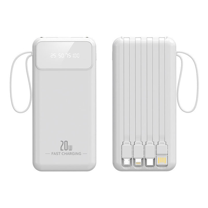 Powerbank with multifunctional charging cables and digital charging display Stornfield