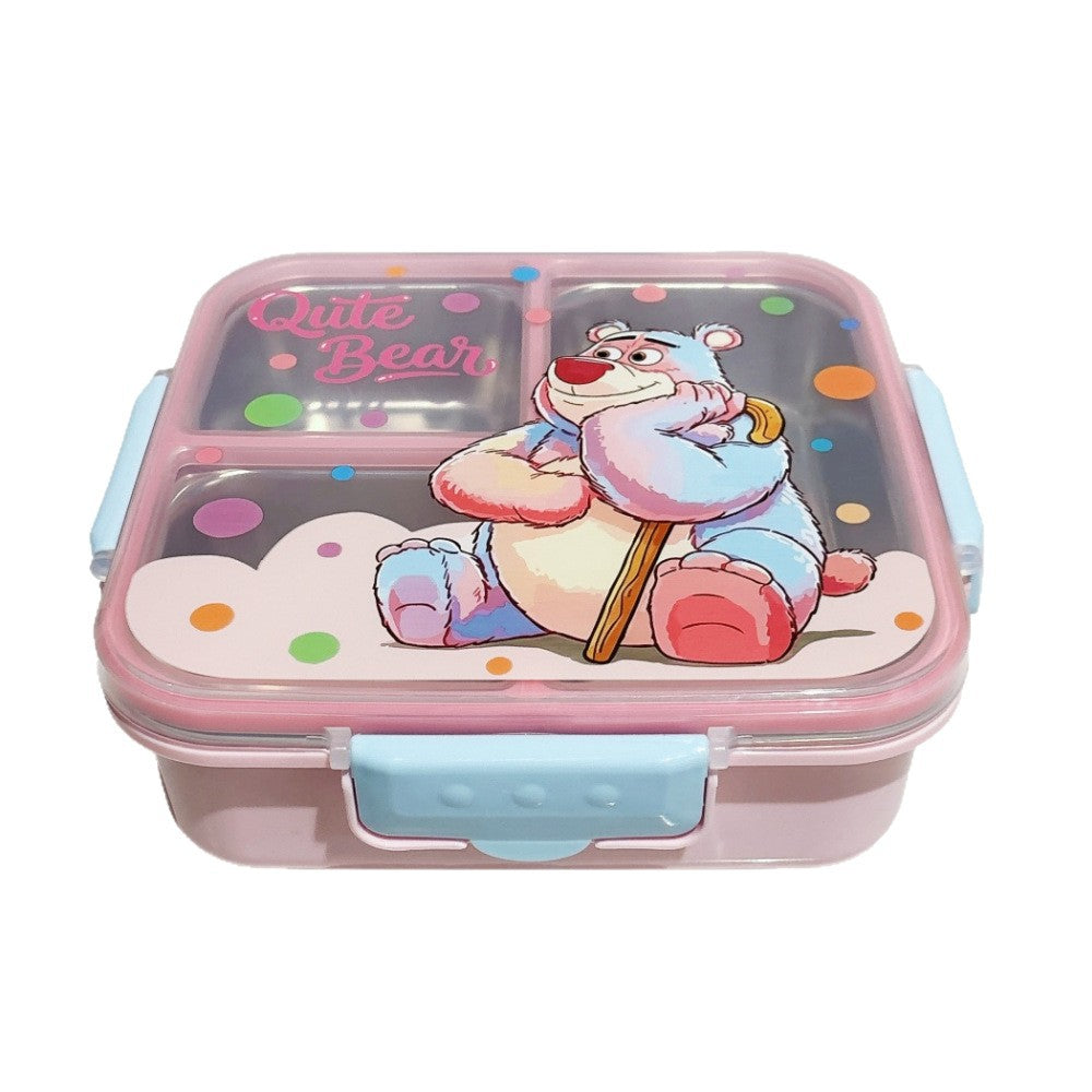 Cute Cartoon-Themed Multi-Compartment Lunch Box