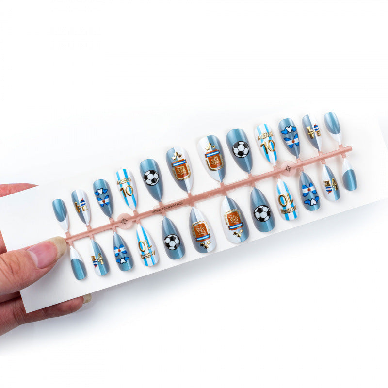 Soccer-Themed Press-On Nails