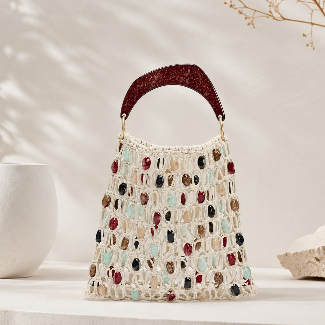 Exclusive Macrame Bag with Jewelry Details Stornfield
