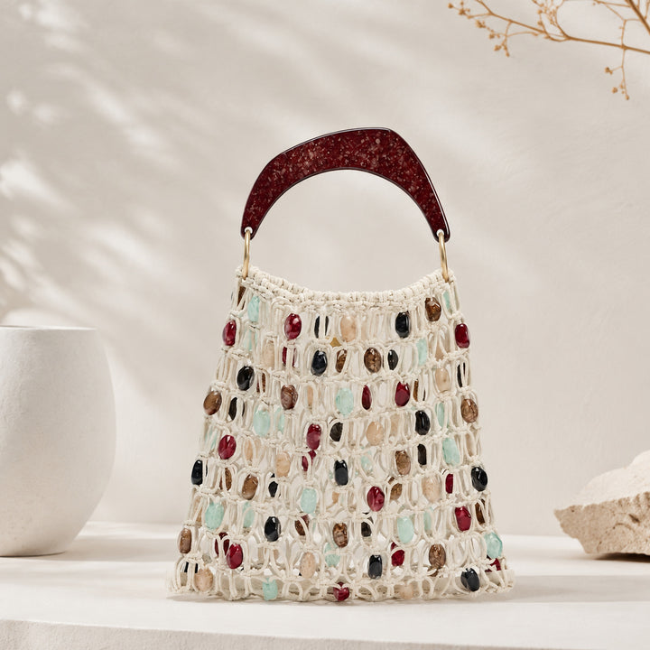 Exclusive Macrame Bag with Jewelry Details Stornfield