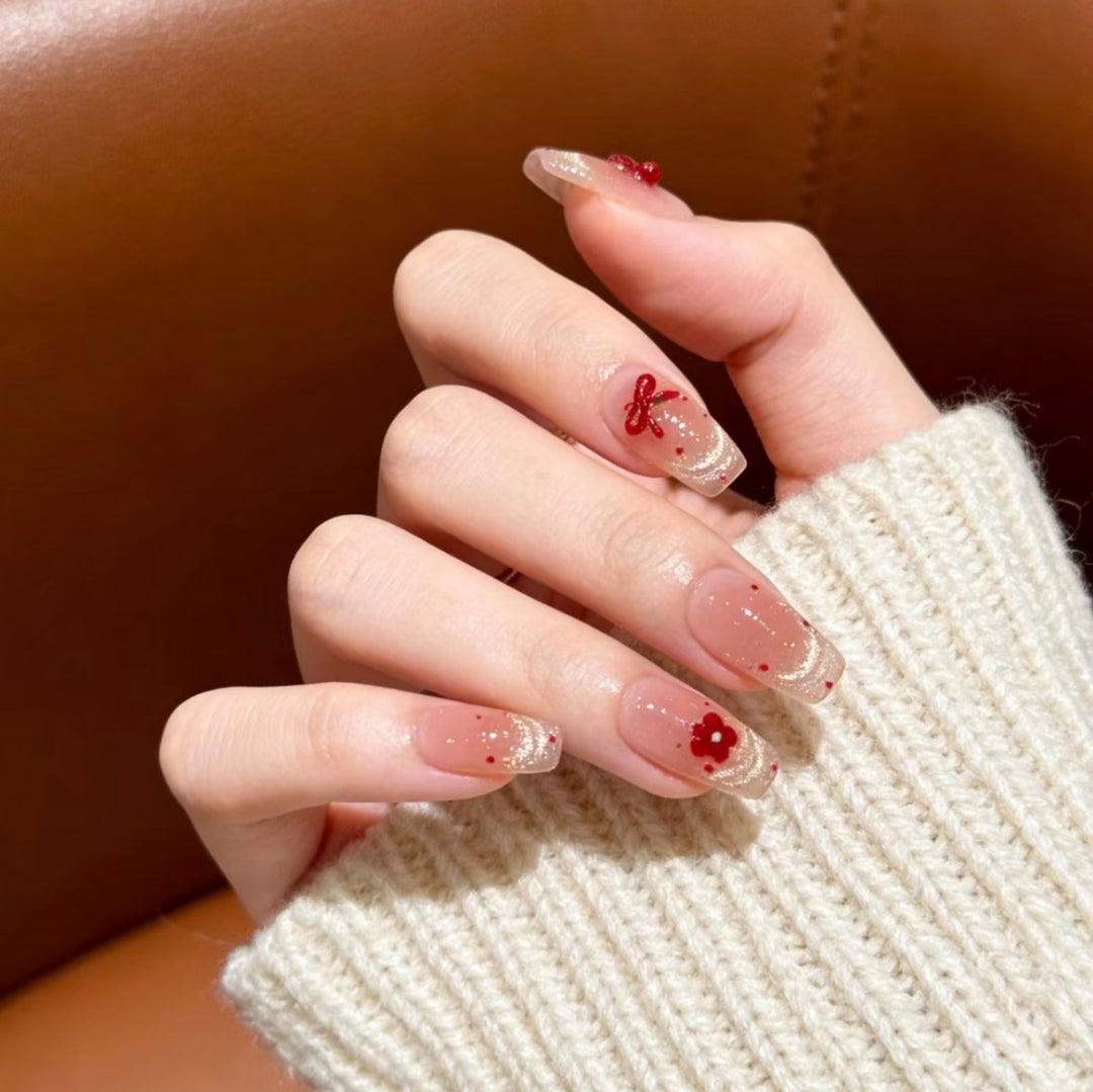 Decorative Floral Art Press-On Nails Stornfield