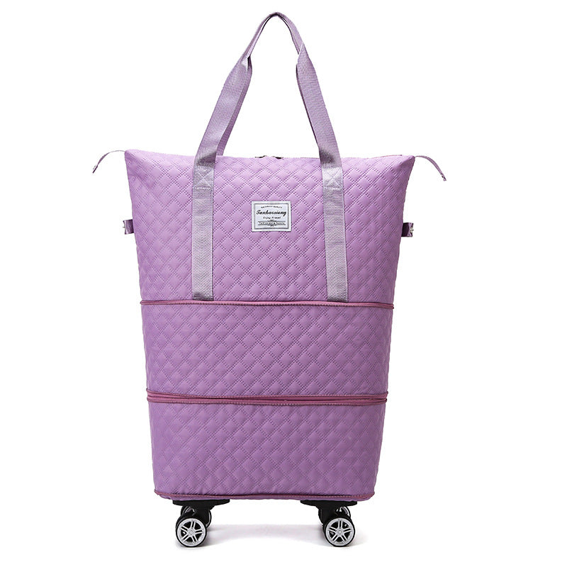 Quilted Rolling Travel Tote