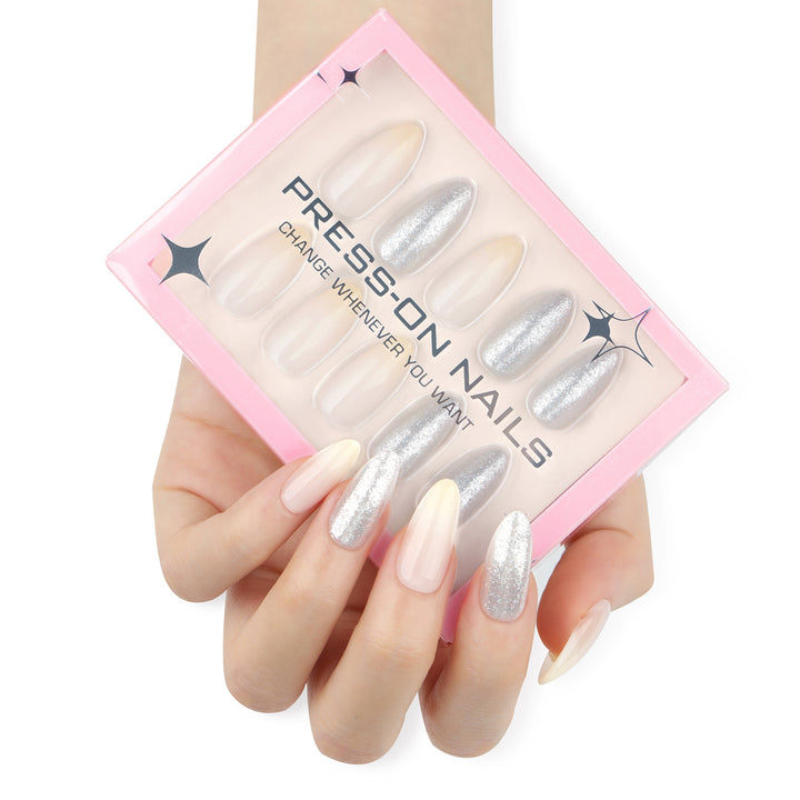 Artificial press-on nails with high-quality glitter accents Stornfield