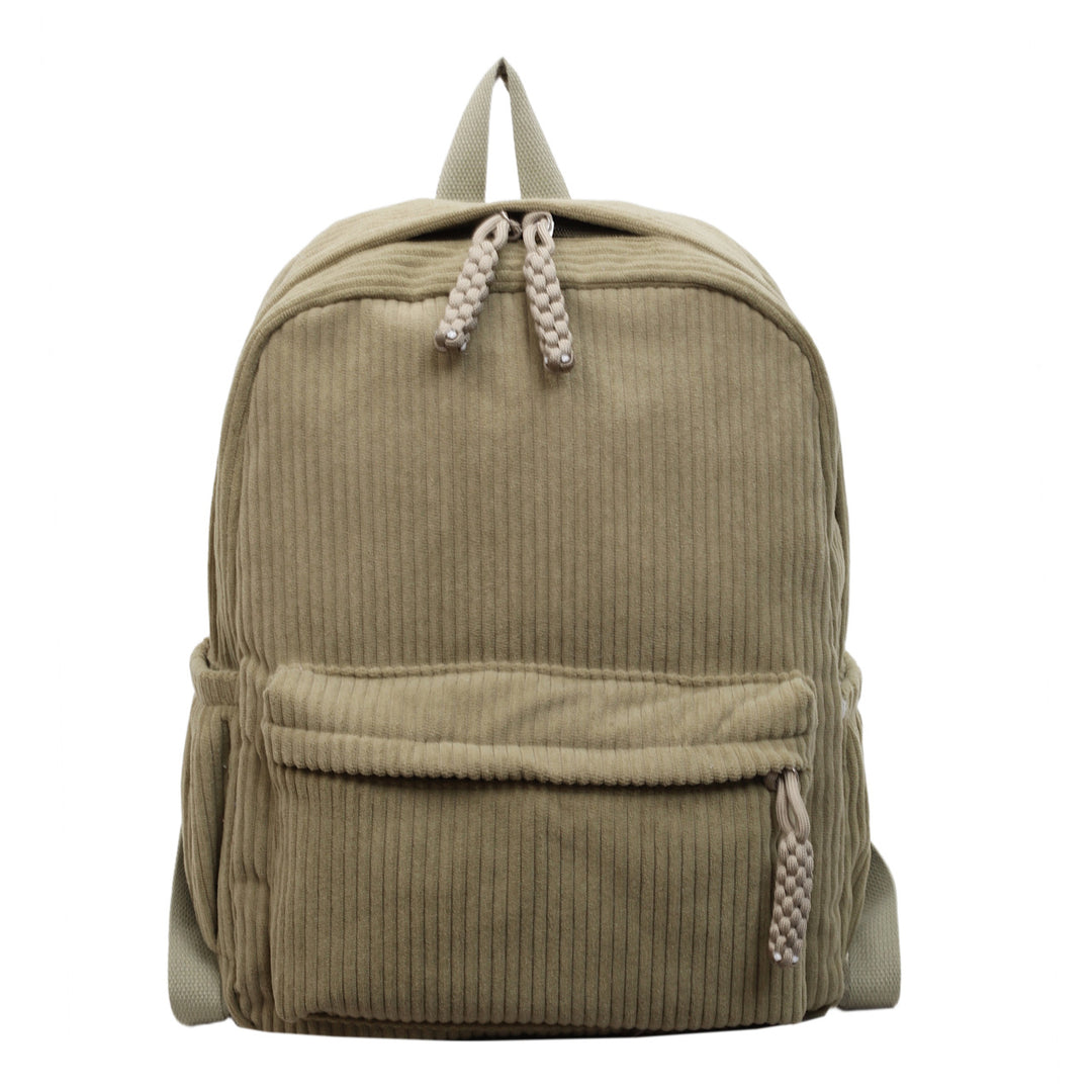 Corduroy Textured School Backpack Stornfield