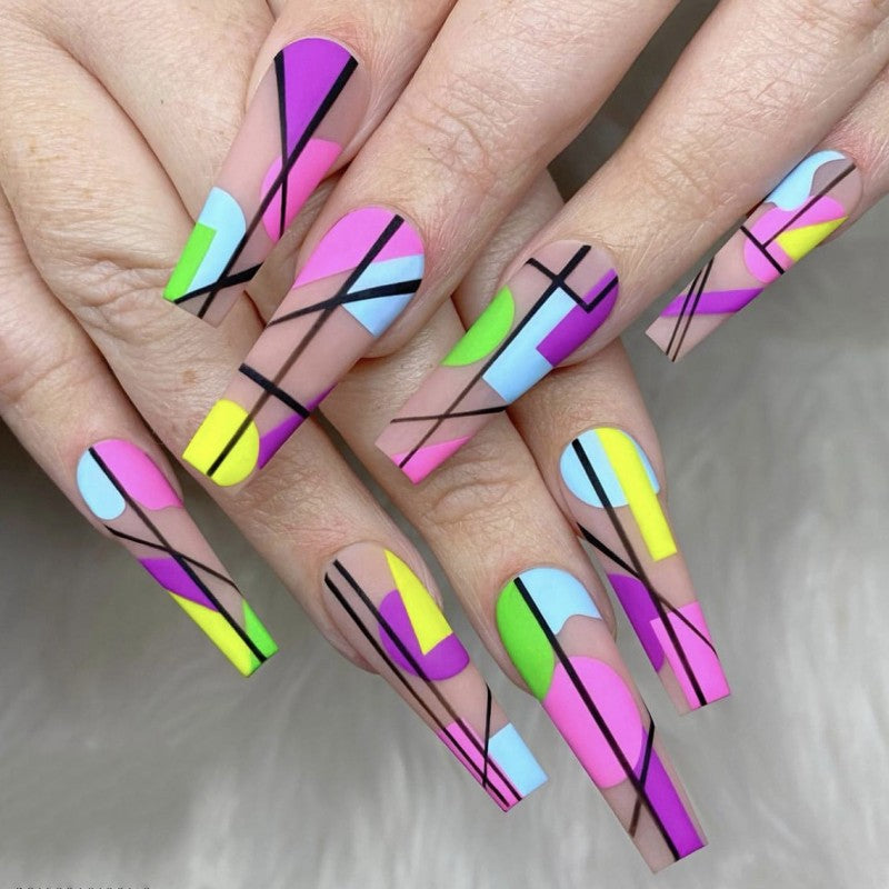 Artificial nails in modern geometric design Stornfield