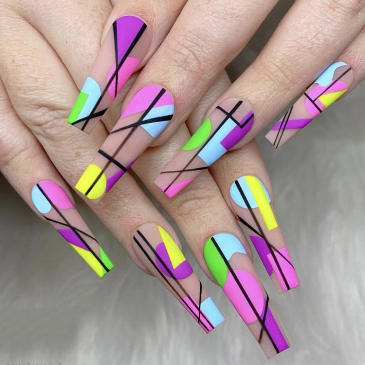 Artificial nails in modern geometric design Stornfield