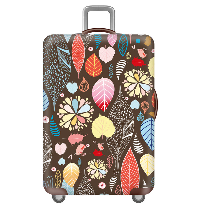 Unisex non-elastic suitcase cover with tropical leaf pattern, stretch protective cover for hard shell and soft case Stornfield