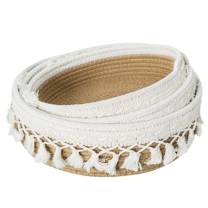 Women Decorative Storage Basket with Tassels Stornfield