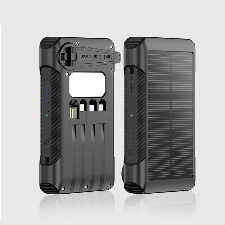 Solar-powered power bank with multiple charging ports and LED display Stornfield