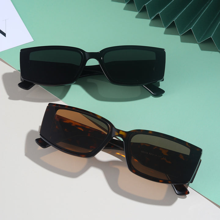 Women's elegant rectangular sunglasses with stylish acetate frame Stornfield