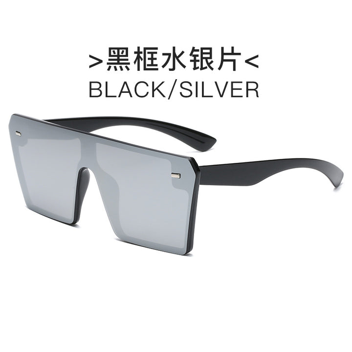 Women's futuristic sunglasses with oversized rectangular frame Stornfield