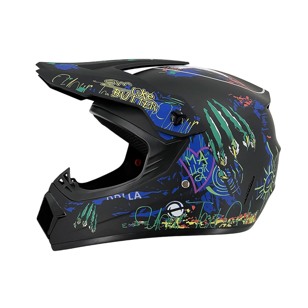 full-face motocross helmet with extended visor and reinforced chin guard Stornfield