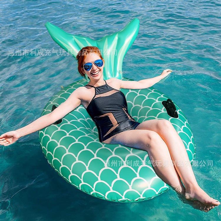 Women inflatable swimming ring with fish tail design Stornfield