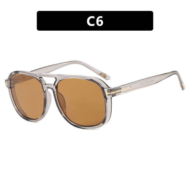Women's square sunglasses with luxurious plastic frame and mirrored lenses Stornfield