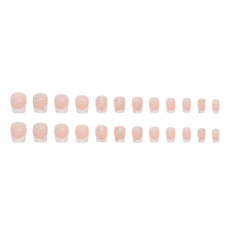 Elegant Rhinestone French Tip Nail Art Stornfield