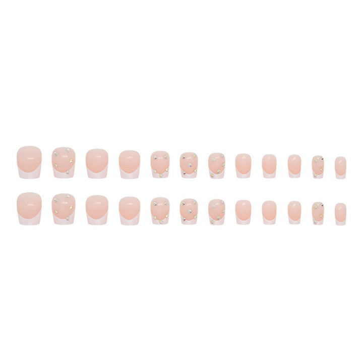 Elegant Rhinestone French Tip Nail Art Stornfield