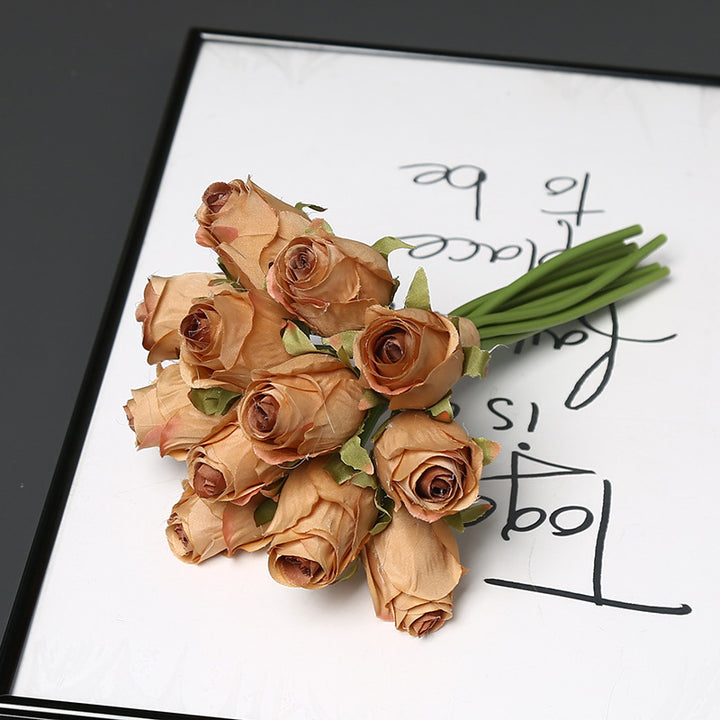 Elegant Faux Rose Bouquet for Home Decor