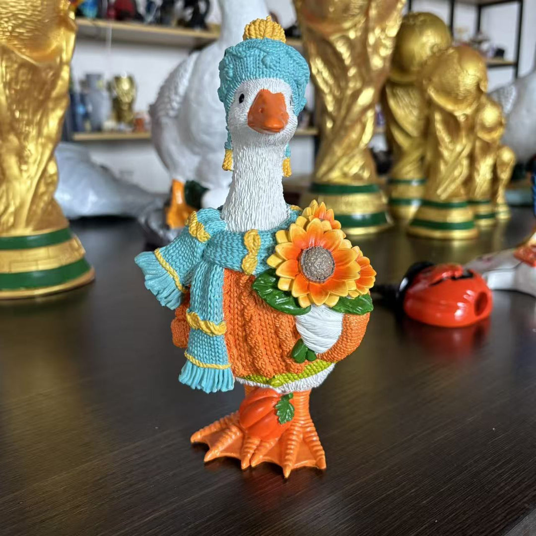Decorative figurine of a sunflower goose Stornfield