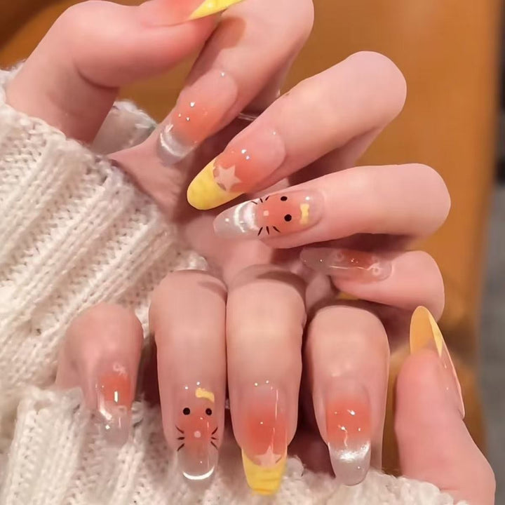 Artistic Floral and Gemstone Press-On Nails Stornfield