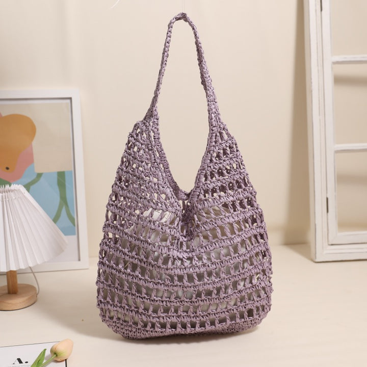 Trendy net tote bag with gathered design Stornfield