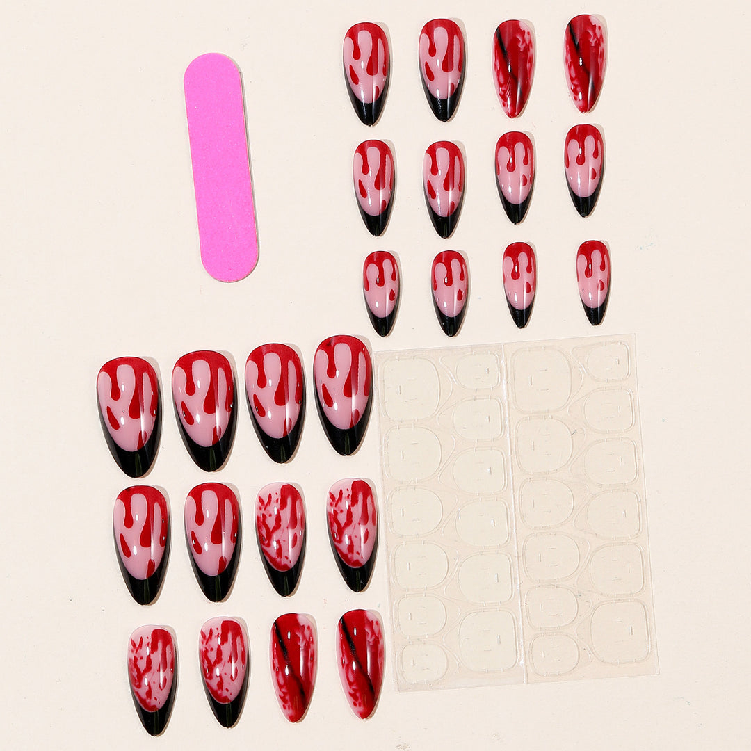 Gothic Horror Theme Stiletto Nail Art Extensions Stornfield