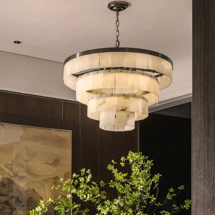 Layered Opal Chandelier