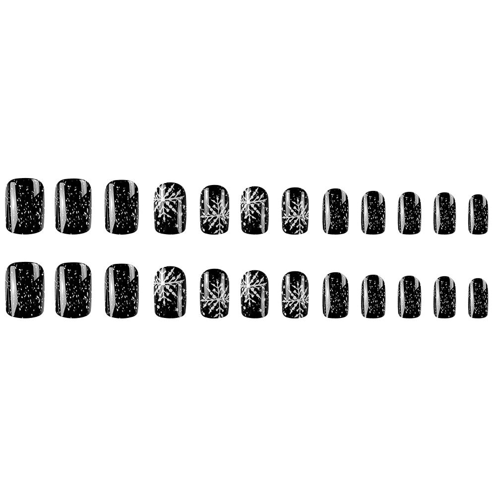 Elegant Black Glitter Nail Art Stornfield
