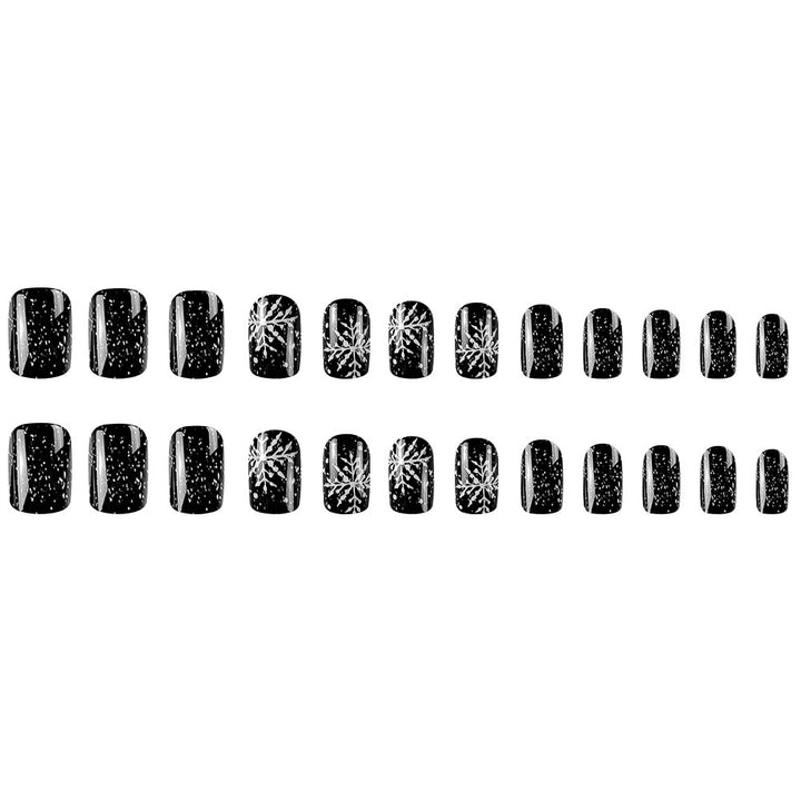 Elegant Black Glitter Nail Art Stornfield
