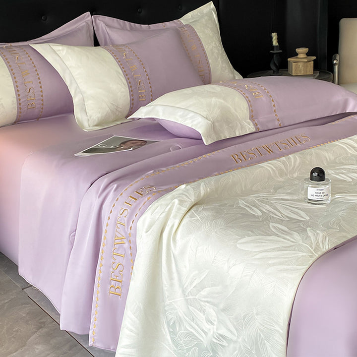 Satin Floral Patterned Bedding Set