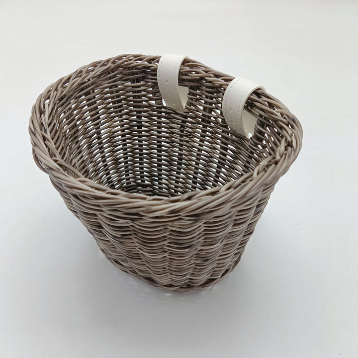 Decorative Woven Storage Basket with Leather Handles Stornfield