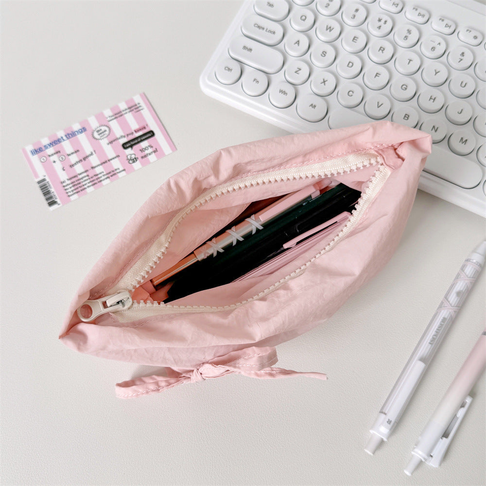 Quilted Pencil Case with Ribbon Closure Stornfield