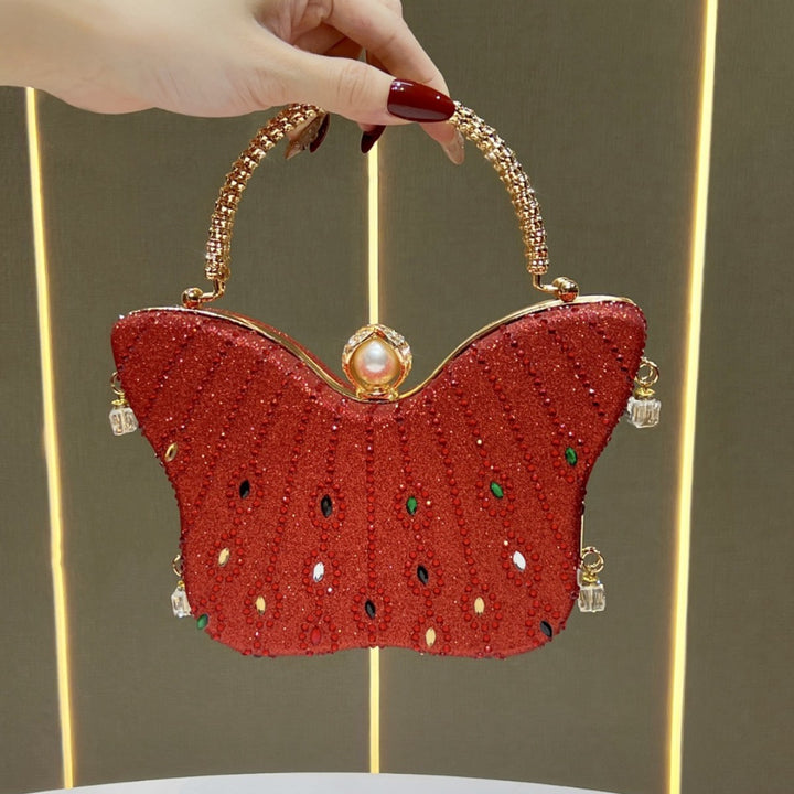 Butterfly-Shaped Decorative Evening Handbag