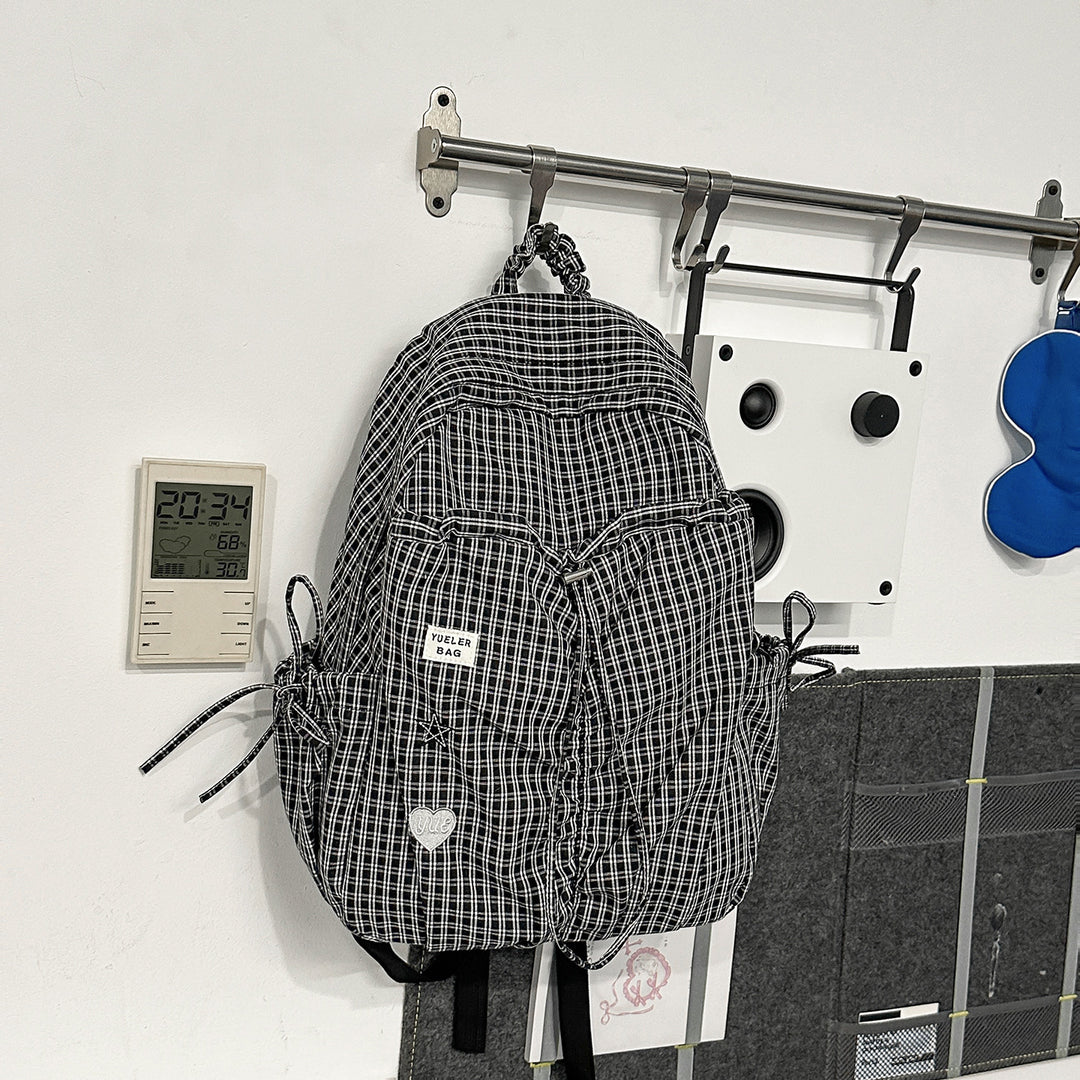 Lightweight Checkered Patterned Backpack Stornfield