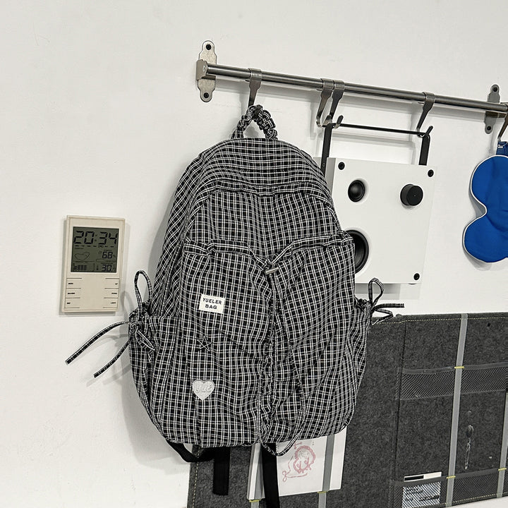 Lightweight Checkered Patterned Backpack Stornfield