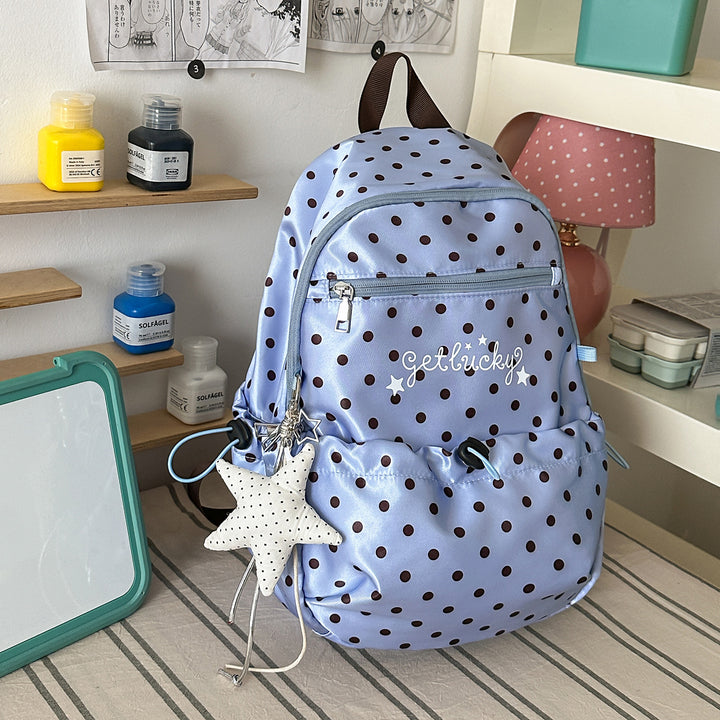 Lightweight Polka Dot Patterned Backpack Stornfield