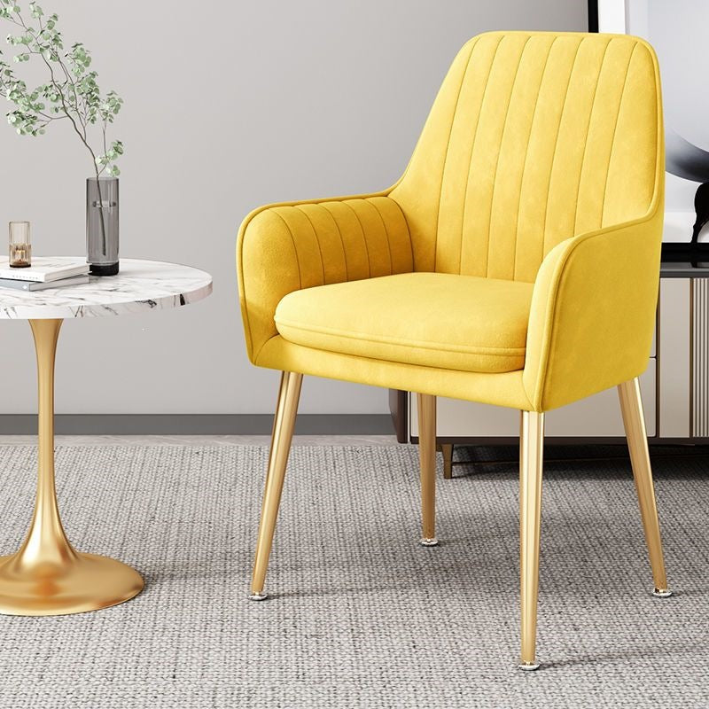 Modern Accent Chair with Gold Legs Stornfield