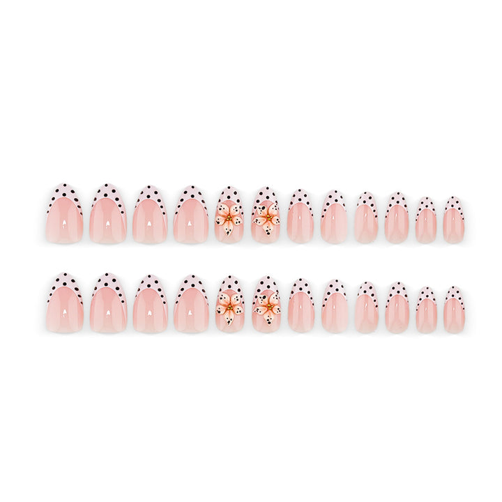 Art Nails in Elegant Flower and Dot Design Stornfield