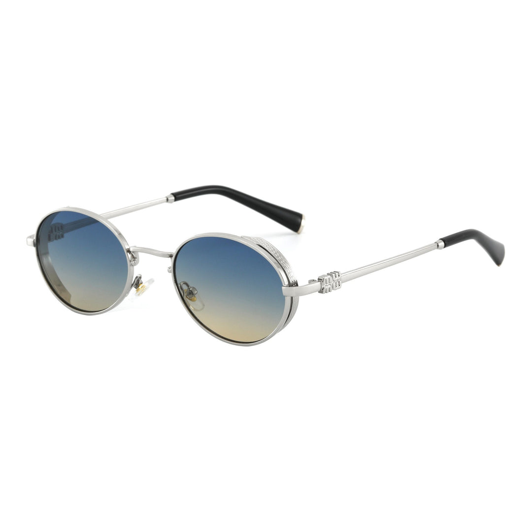 Ladies Round Designer Sunglasses with Elegant Metal Frame Stornfield