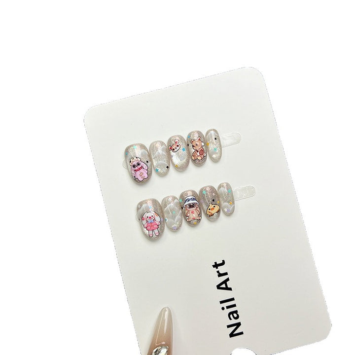 Cute Character-Themed Press-On Nails