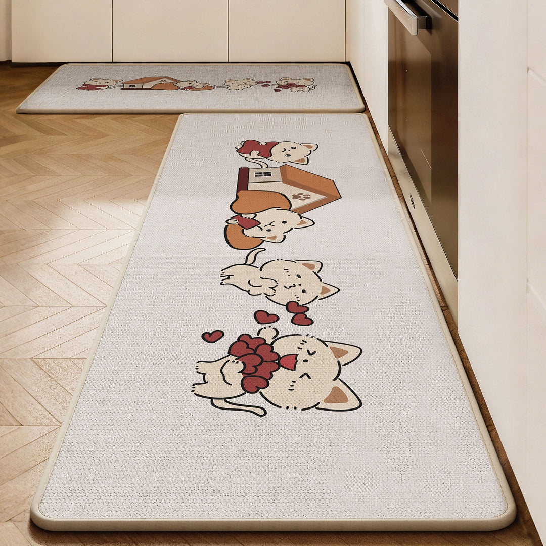 Cute Dog-Themed Anti-Fatigue Kitchen Mat