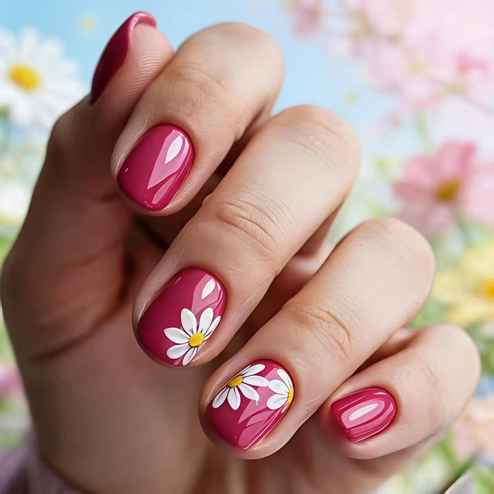 Artificial nails with floral designs Stornfield