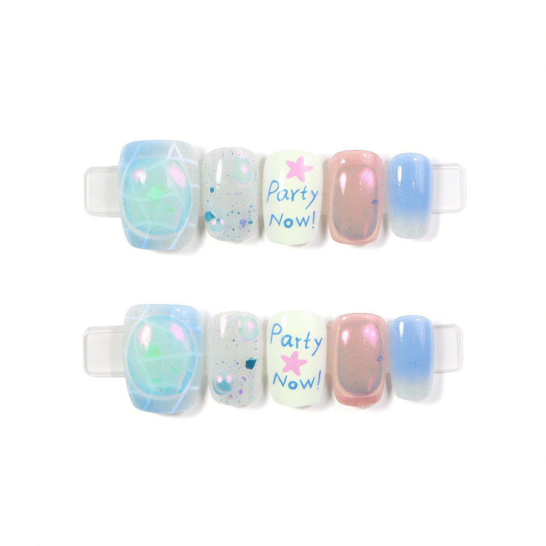 Creative Party-Themed Press-On Nail Set Stornfield