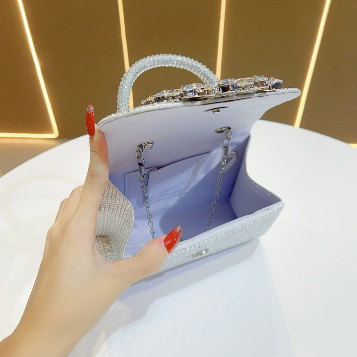 Glamorous Rhinestone-Studded Evening Handbag