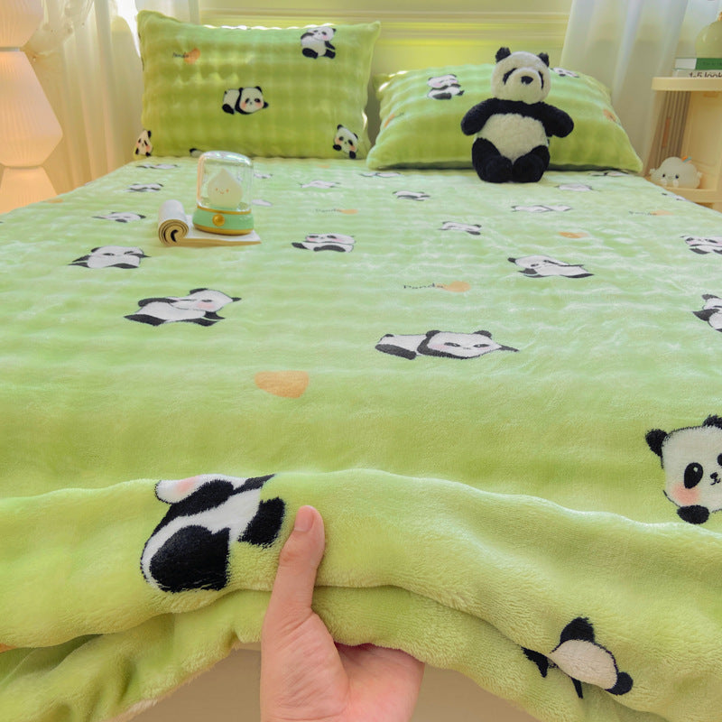 Soft Plush Heart Print Blanket