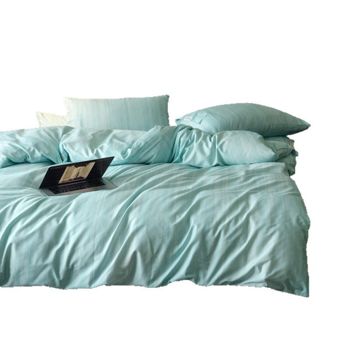 Breathable Percale Duvet Cover Set with Hidden Zipper and Corner Ties