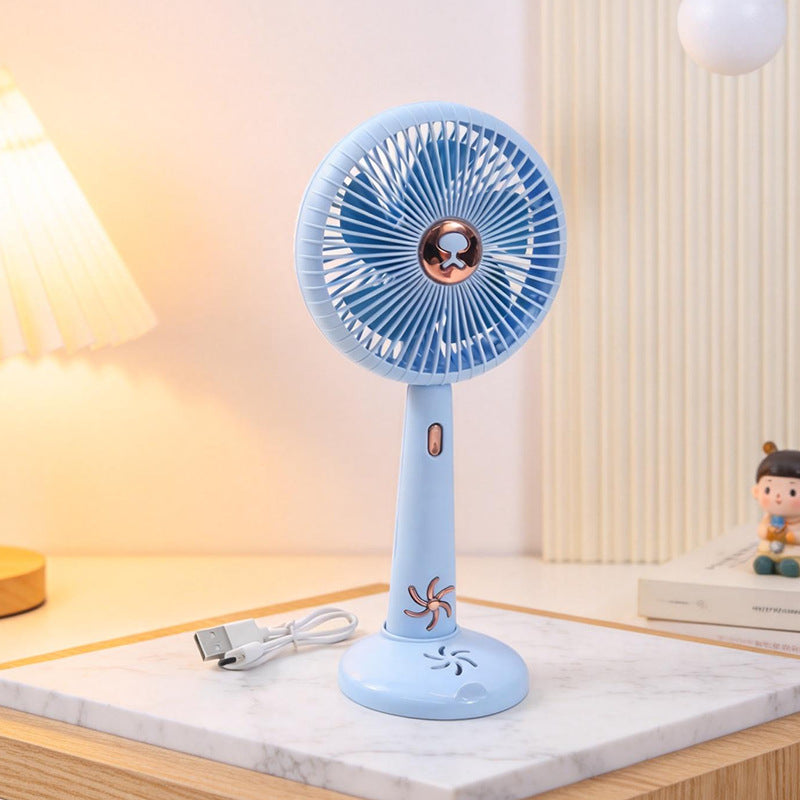 Cooling rechargeable handheld and tabletop fan with detachable base and USB charging Stornfield