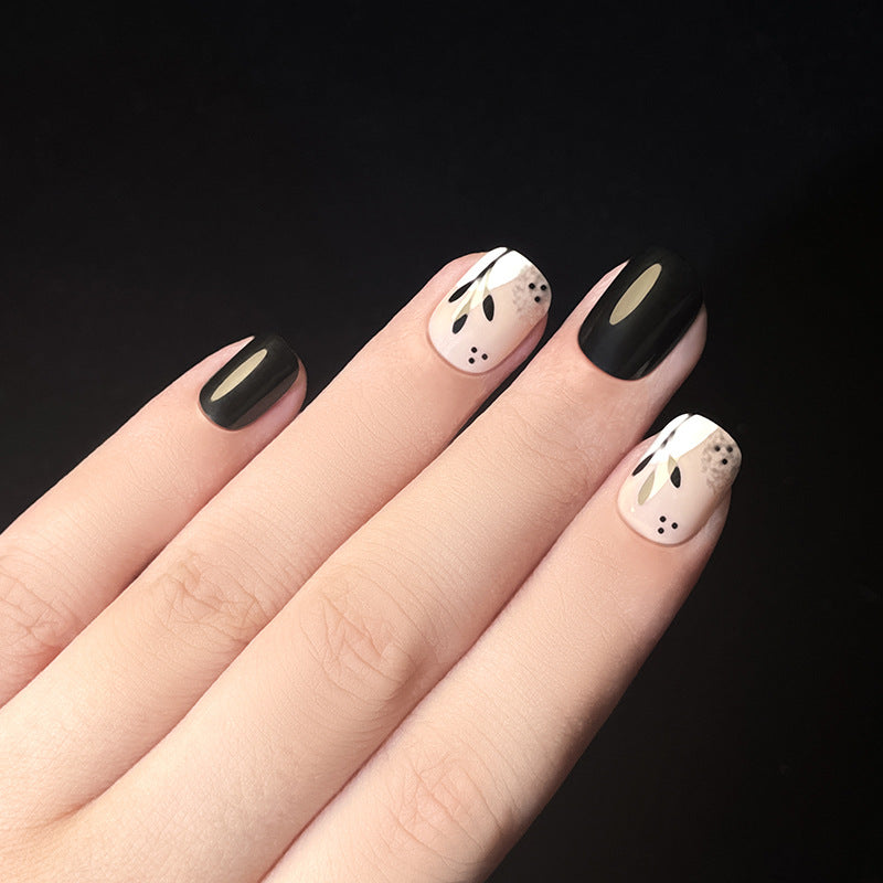 Artistic Floral and Glitter Press-On Nails Stornfield
