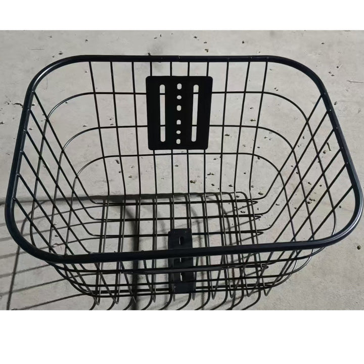 removable steel front bicycle cargo basket with universal mounting bracket Stornfield